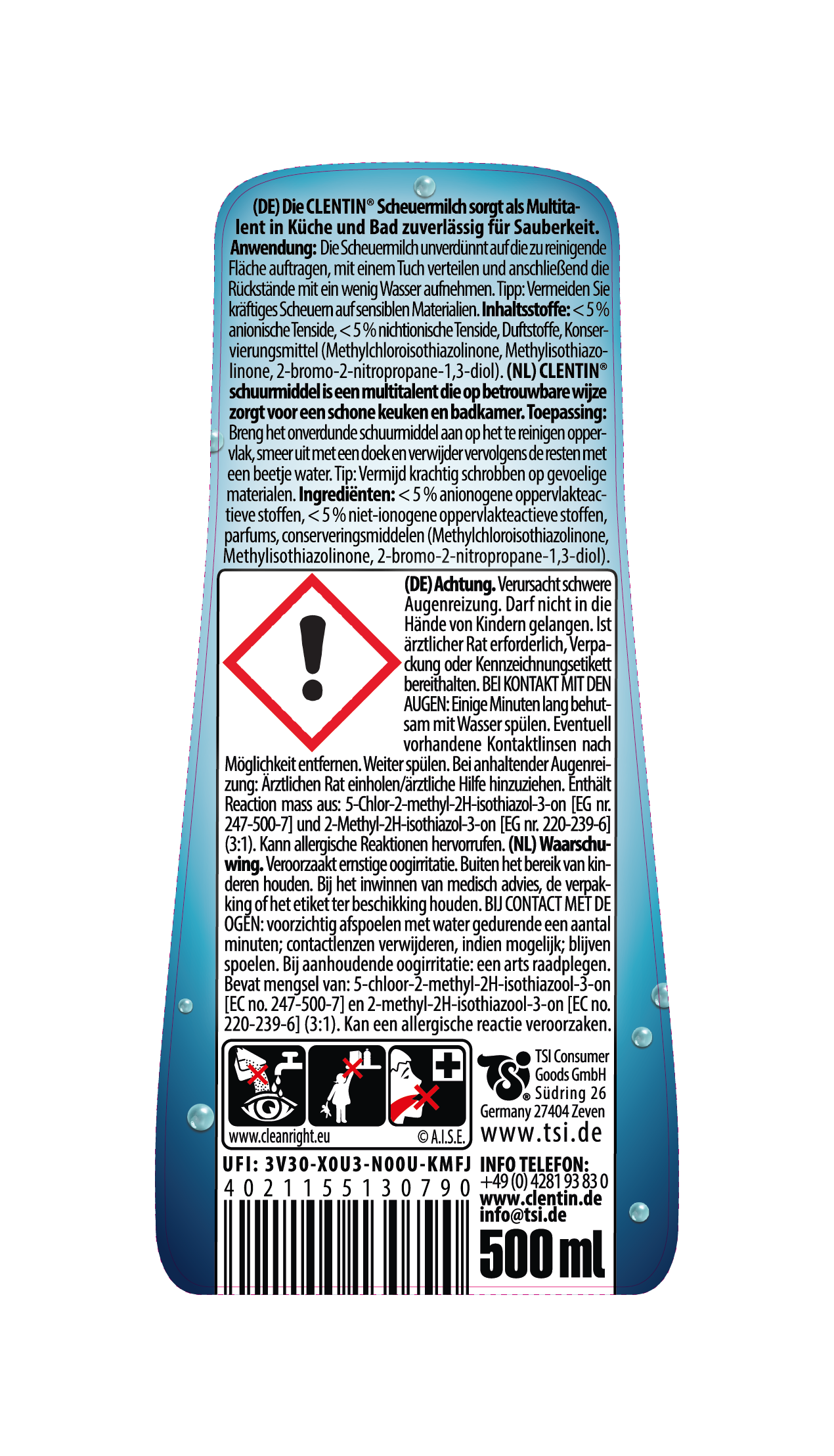 CLENTIN Scheuermilch 500ml FL