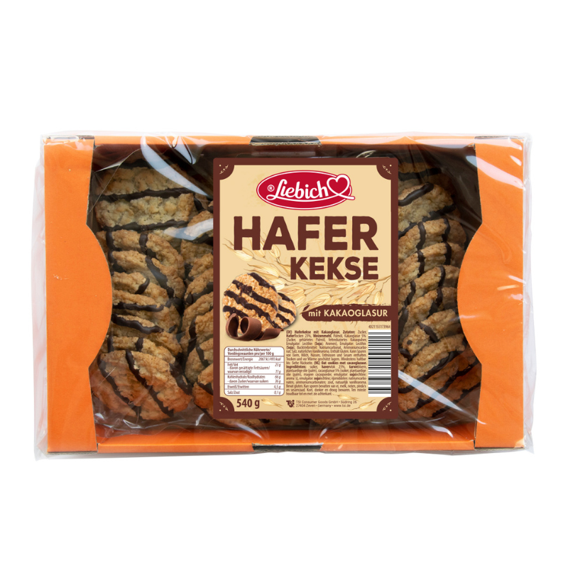 LIEBICH Haferkekse Kakaoglasur 540g PK