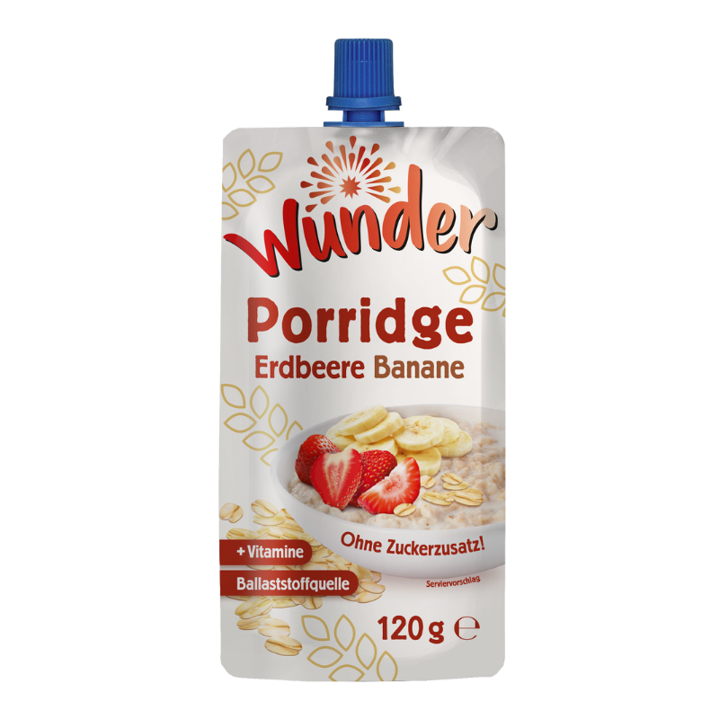 WUNDER Porridge Erdb.-Banane 120g BT