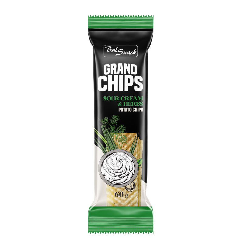 GRAND CHIPS Sauerrahm- und Kräutergeschmack 60g BT