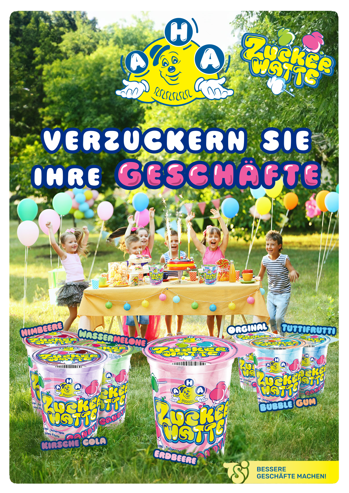 AHA Zuckerwatte Flyer Vorderseite