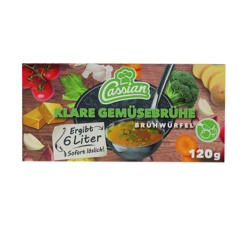 CASSIAN Brühwürfel Gemüsebrühe 120g