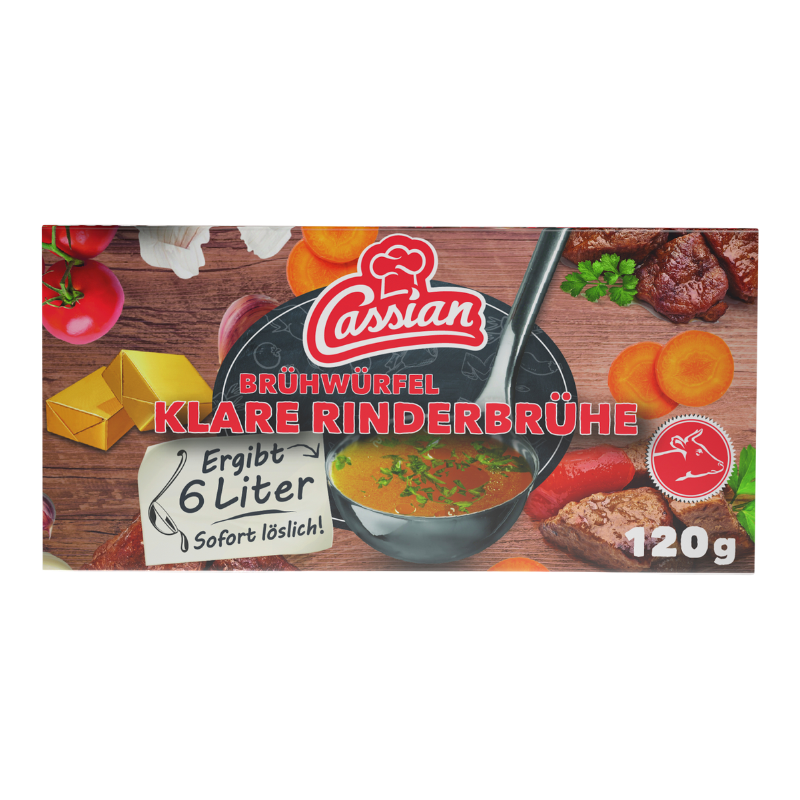 CASSIAN Brühwürfel Rinderbrühe 120g