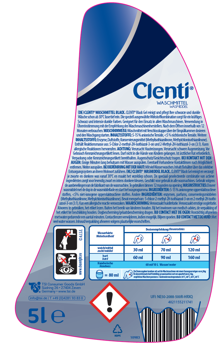 CLENTI Black Gel Waschmittel 5l PFL