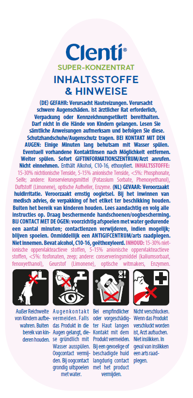 CLENTI Waschmittel 2fach sort. DI ¼ CHEP