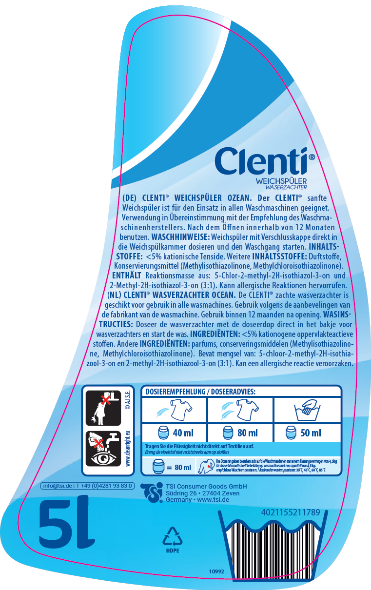 CLENTI Weichspüler Ozean 5l PFL