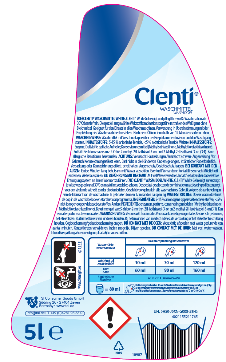 CLENTI White Gel Waschmittel 5l PFL