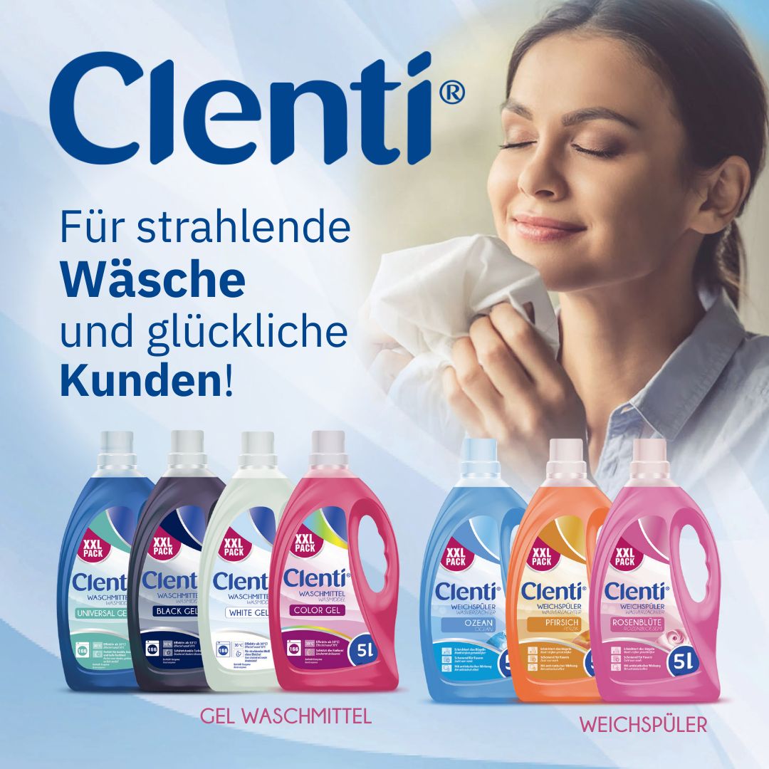 CLENTI Waschmittel Werbung