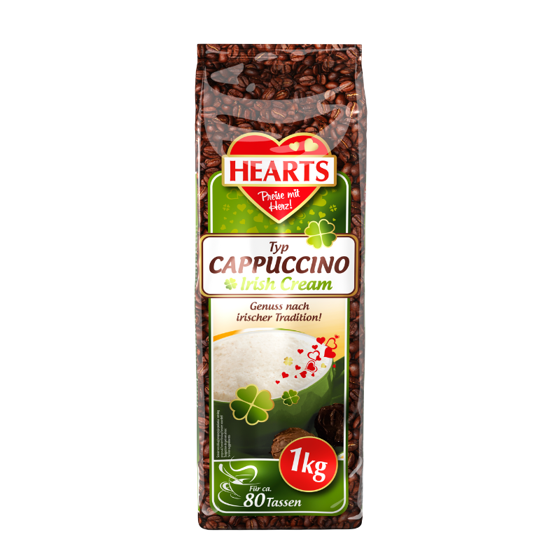 HEARTS Cappuccino Irish 1kg STBT