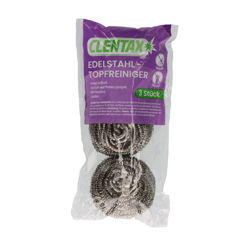 CLENTAX Edelstahlspiralen 3er PK