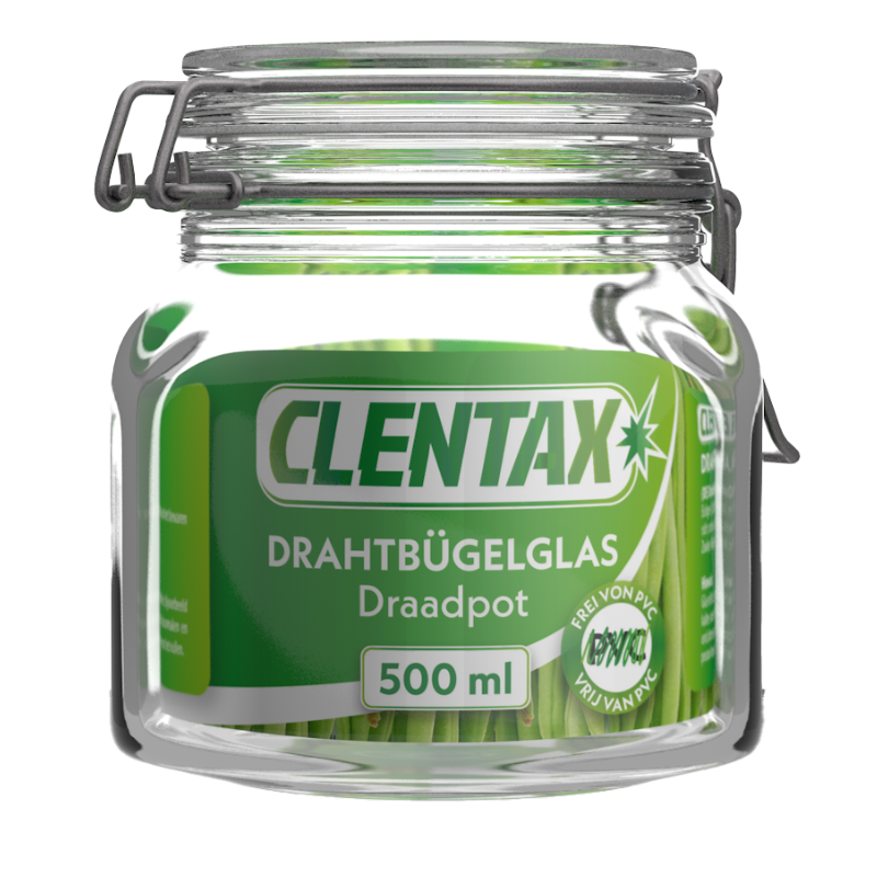 CLENTAX Drahtbügelglas 500ml GL