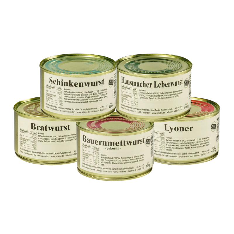 EIFELER Wurstkonserven 5fach sort. 400g (Display)
