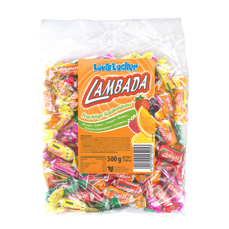 LOUIS LECKER Fruchtkaubonbon sauer 500g BT