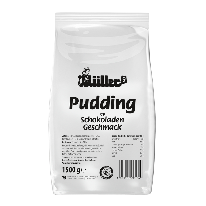MÜLLERS Pudding Schokolade 1,5kg BT
