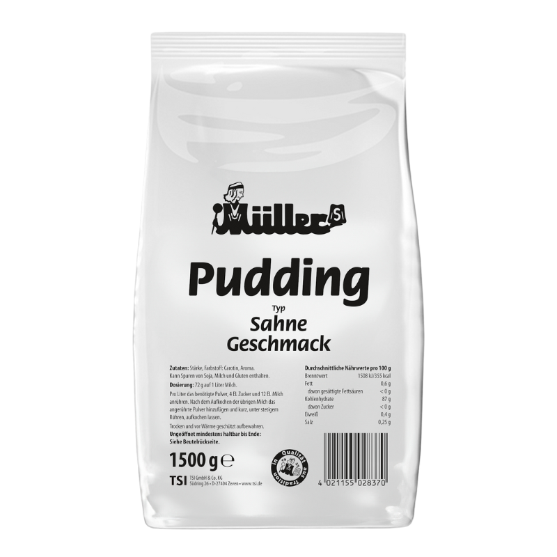 MÜLLERS Pudding Sahne 1,5kg BT