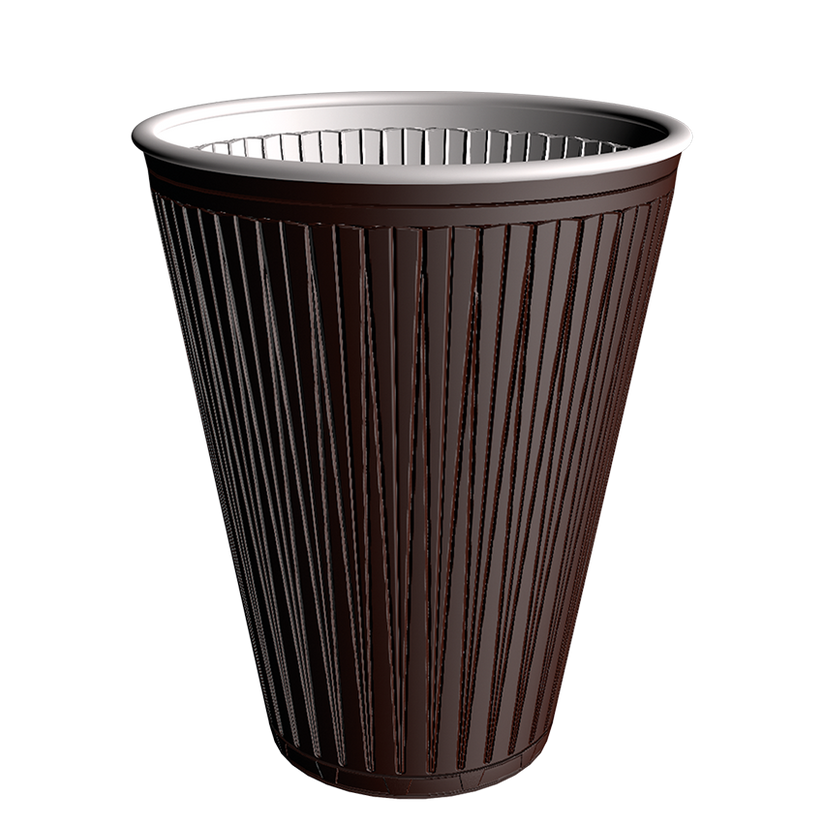 INTERCUPS Plasticbecher (Braun/Blau) Braun 70.5mm 150ml (5oz)