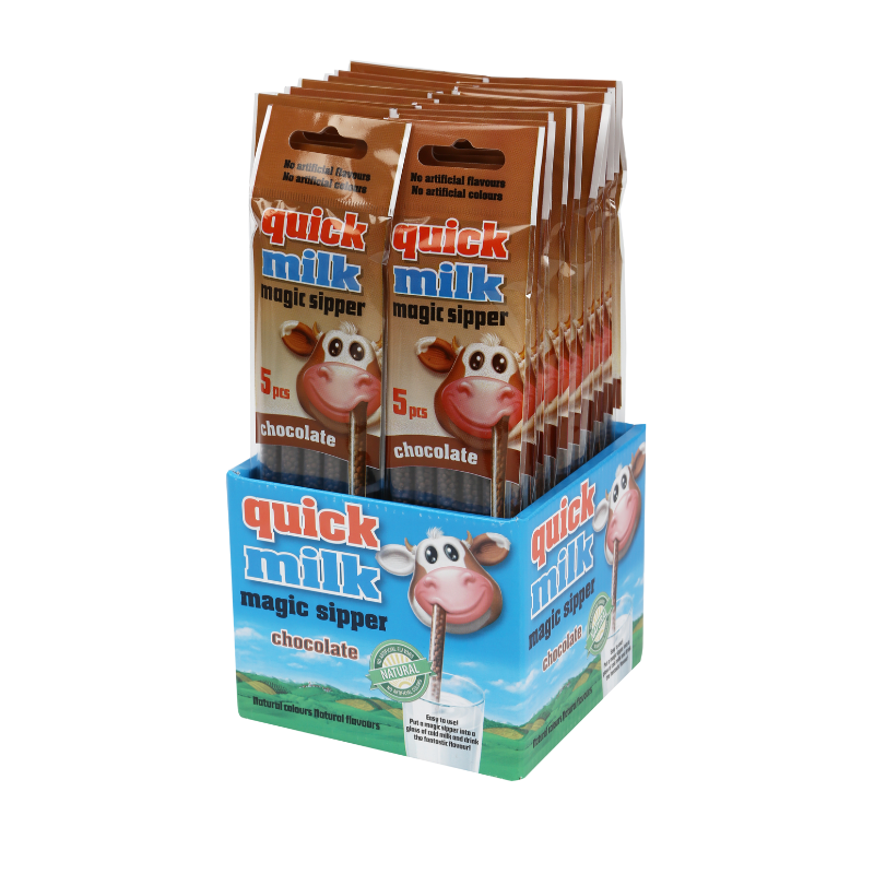 QUICK MILK Trinkhalme Schokolade 30g PK