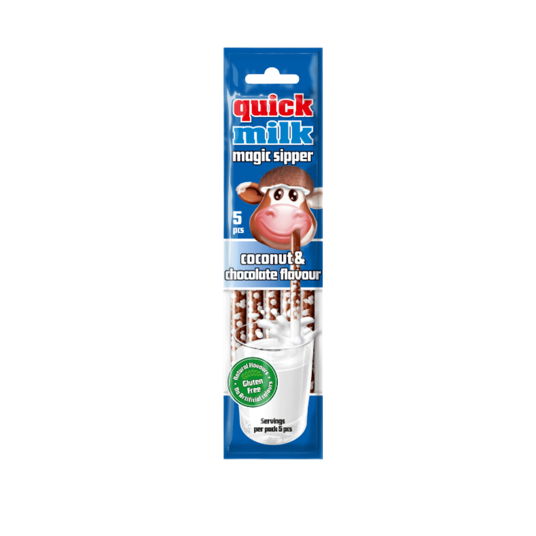 QUICK MILK Trinkhalme Schoko&Kokos 30gPK