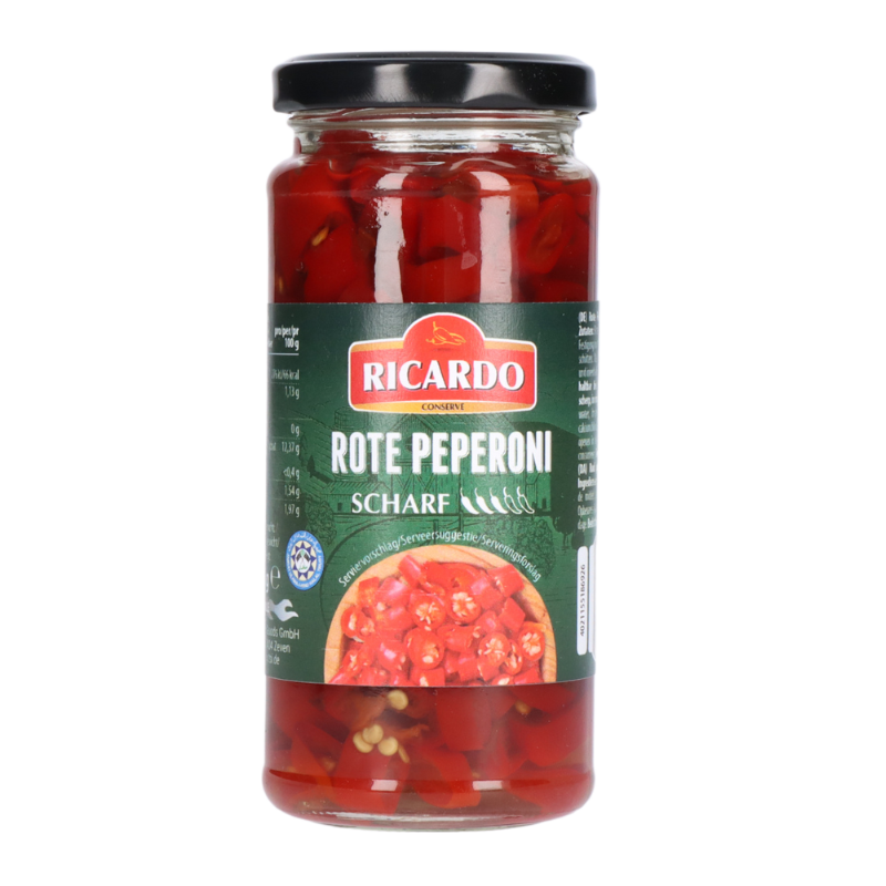 RICARDO Rote Peperoni geschnit. 250g GL