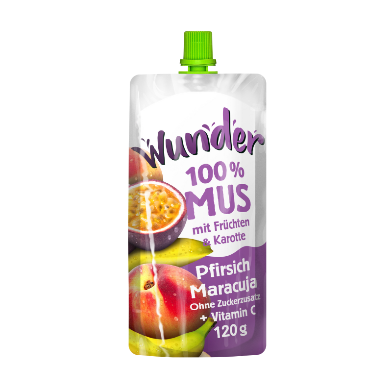 WUNDER Mus Pfirsich-Maracuja 120g BT