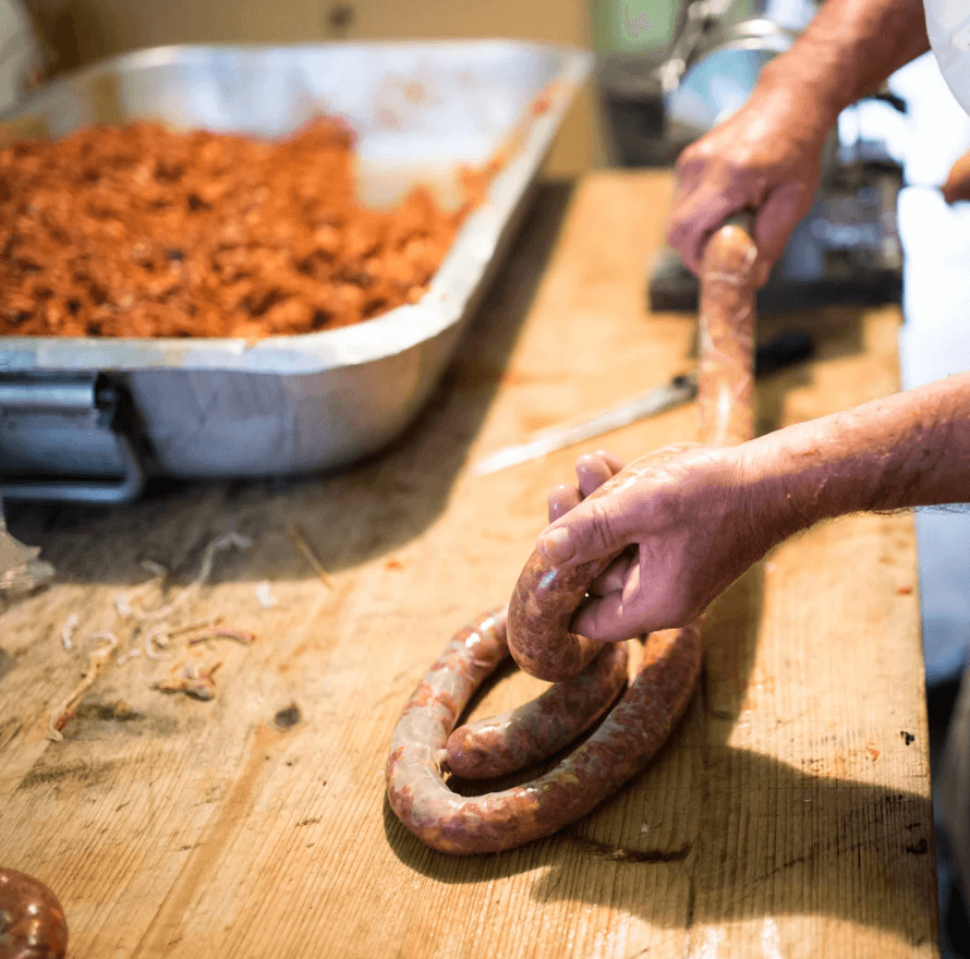 Wurstzubereitung