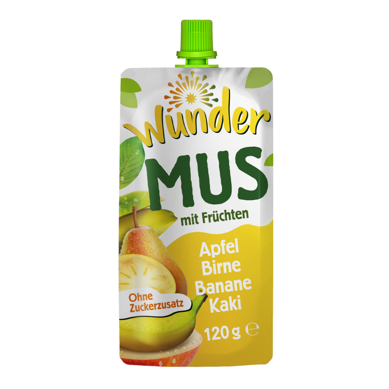 WUNDER Mus Kaki-Bana.-Apf.-Birne 120g BT