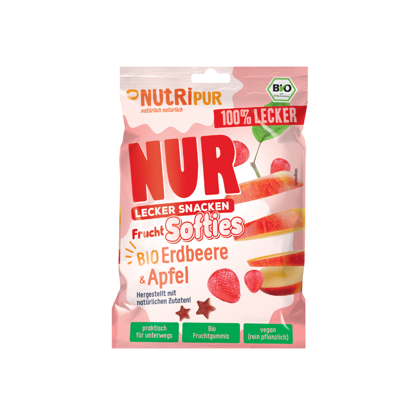 NUR BIO Softies Erdbeere Apfel 35g BT