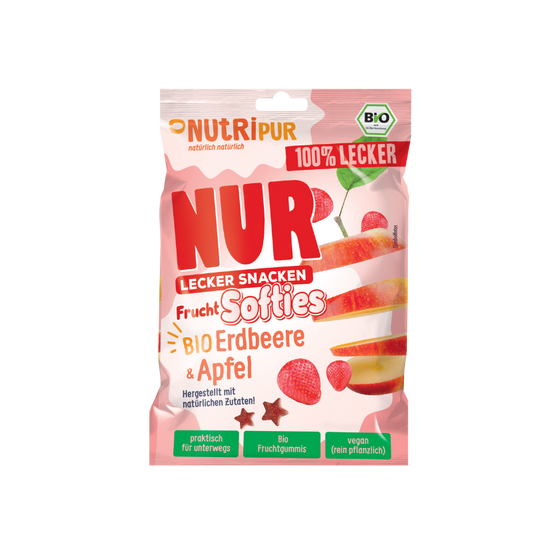 NUR BIO Softies Erdbeere Apfel 35g BT