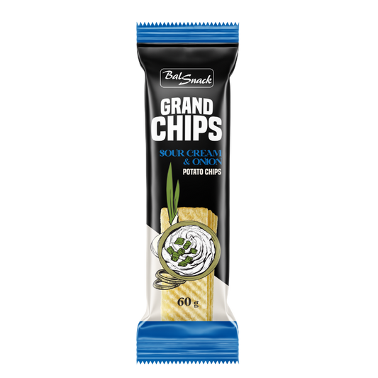 GRAND CHIPS Sauerrahm- und Zwiebelgeschmack 60g BT