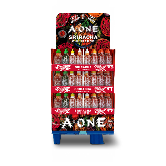 A-One Sriracha Display 6fach sortiert