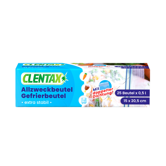 CLENTAX Gefrierbeutel 25 x 0,5l PK