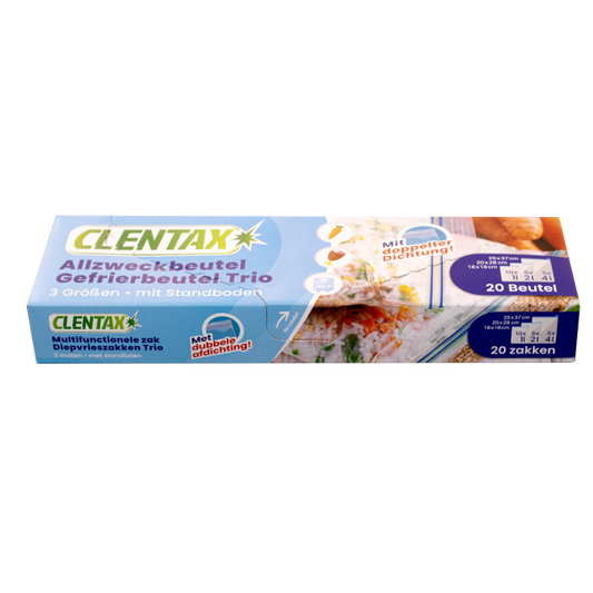 CLENTAX Gefrierbeutel-Mix 1,2,4l 20 ST PK