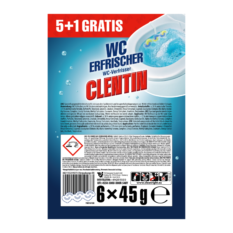 CLENTIN WC Spüler Ocean 6er Doyzip BT
