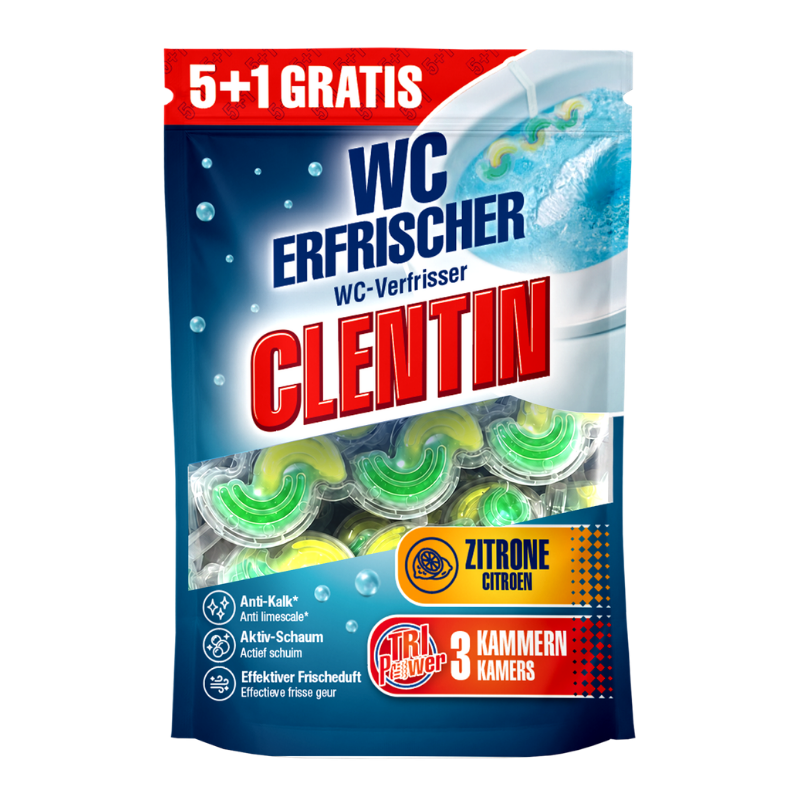 CLENTIN WC Spüler Zitrone 6er Doyzip BT