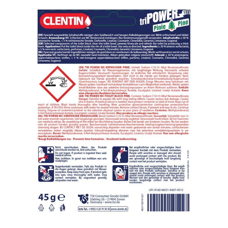 CLENTIN TRI-POWER Duftsp. Pinie 45g BL