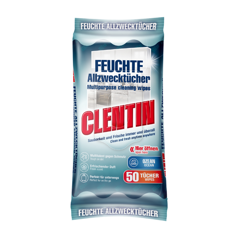 CLENTIN feuchte Allzwecktücher Meer. BT
