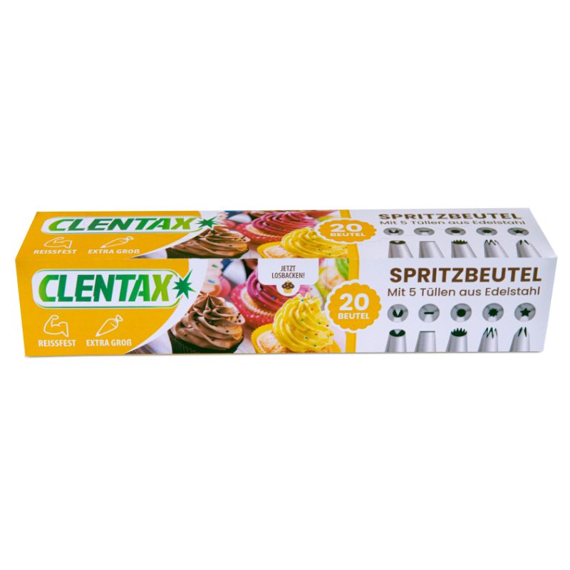 CLENTAX Spritzbeutel 20 ST inkl. Tüllen