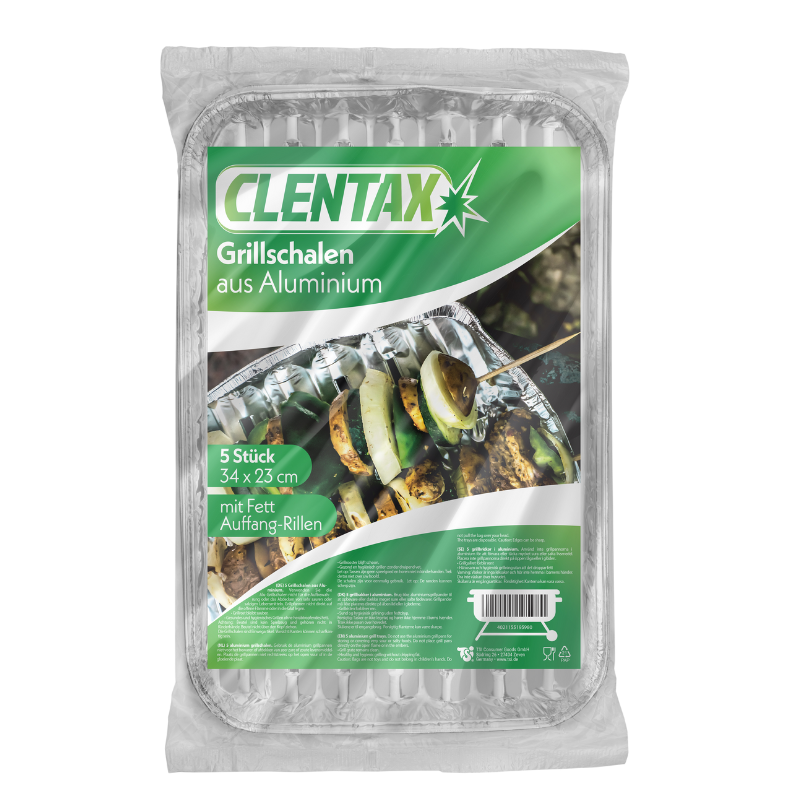 CLENTAX Grillschalen 5er PK