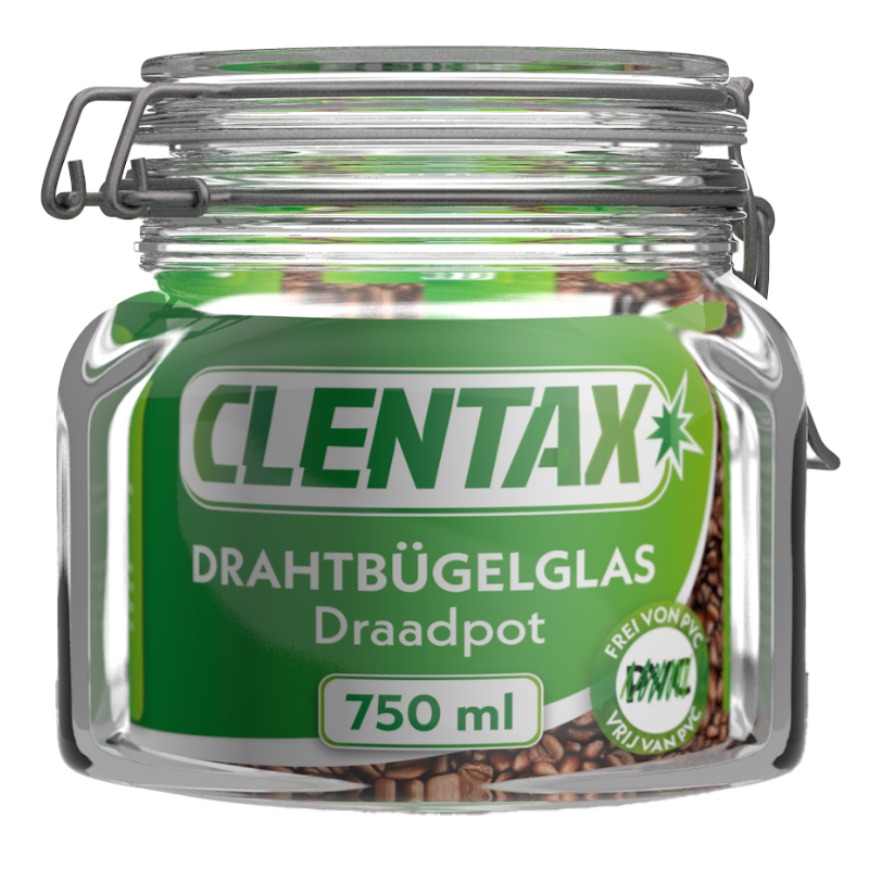 CLENTAX Drahtbügelglas 750ml GL