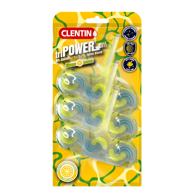 CLENTIN-WC Spüler 3er Bls Zitrone
