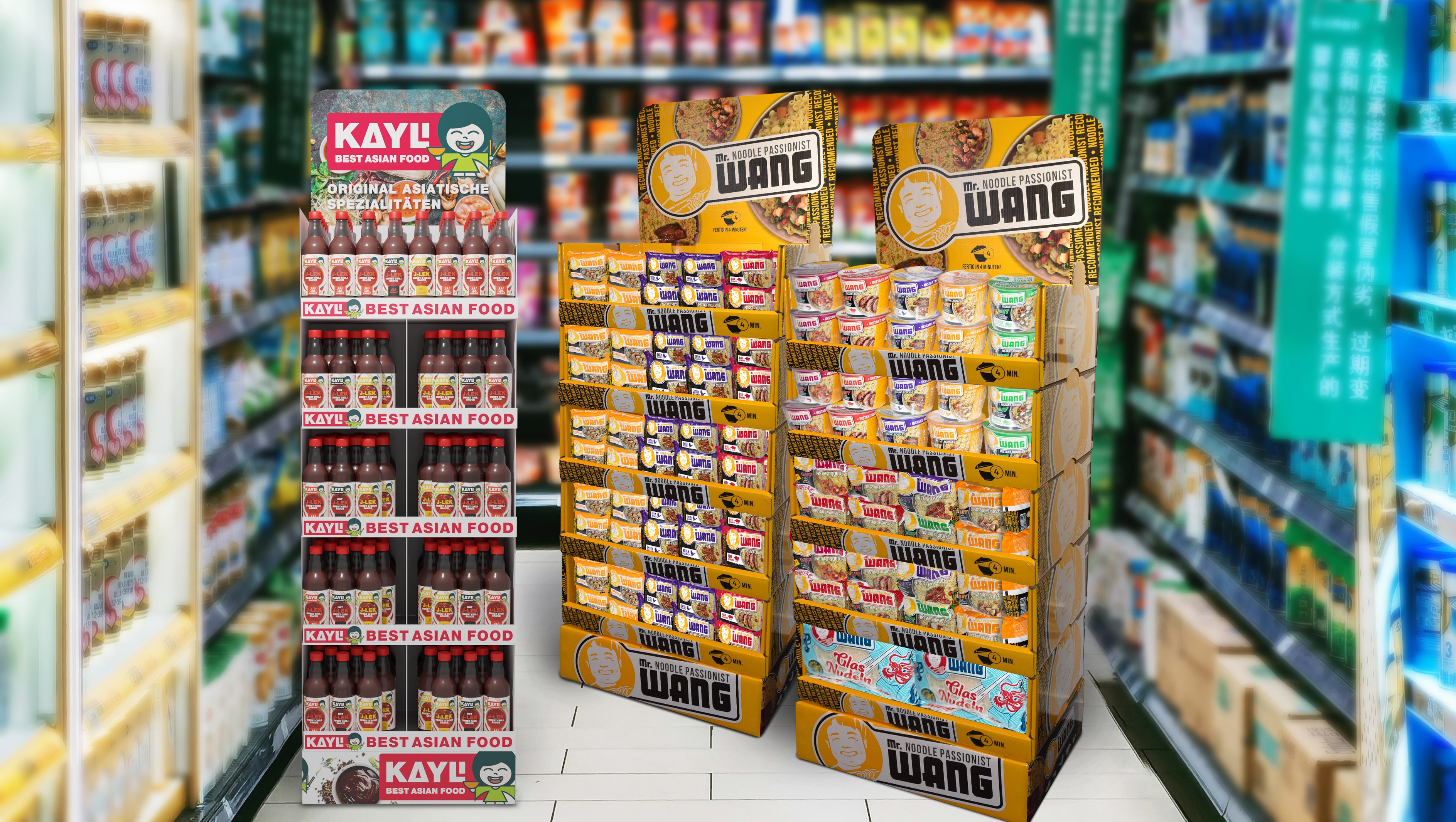 ASIA Sortiment Display Produktplatzierungen Banner