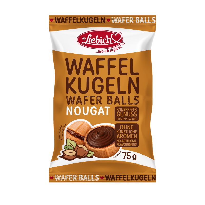 LIEBICH Waffelkugeln in der Sorte Nougat