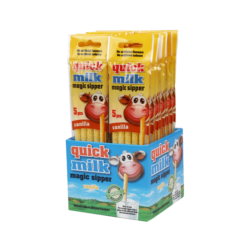 QUICK MILK Trinkhalme Vanille 30g PK