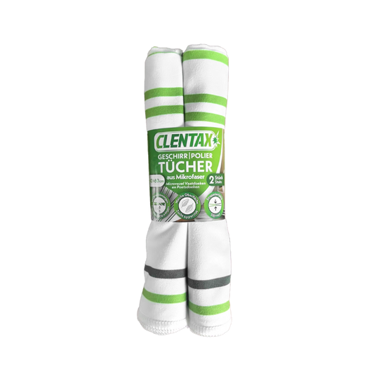 CLENTAX Geschirr- und Poliertüch. 2er PK