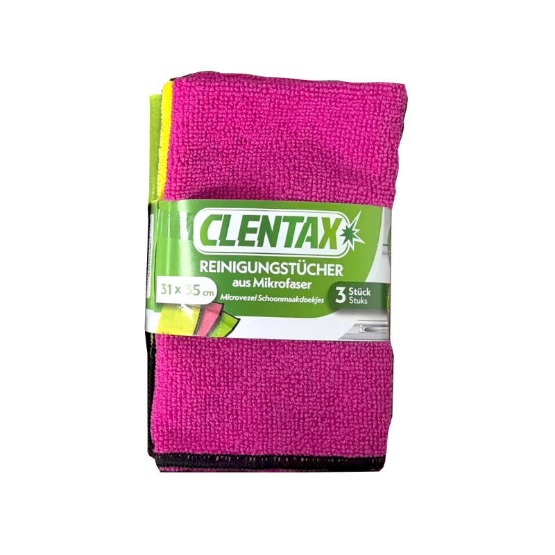 CLENTAX Reinigungstü. Mikrofaser 3er PK