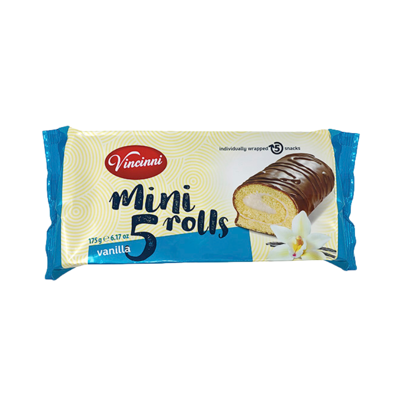 Vincinni Mini Rols VINCINNI Mini 5 Rolls Vanille 175g - Lebensmittelhandel | TSI