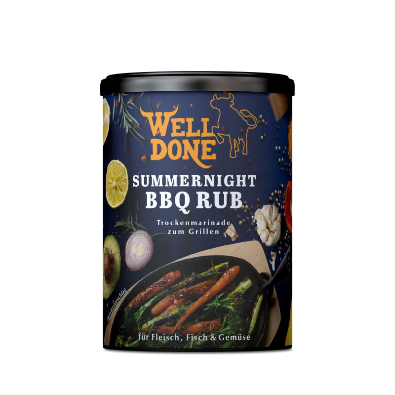 Well Done Summernight BBQ Rub, Trockenmarinade zum Grillen