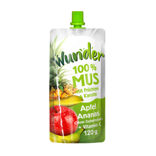 WUNDER Mus Apfel-Ananas 120g BT