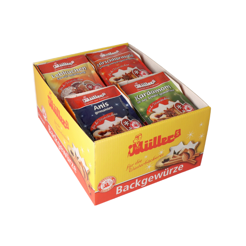 MÜLLERS Backgewürze (64er) 4fach sort.