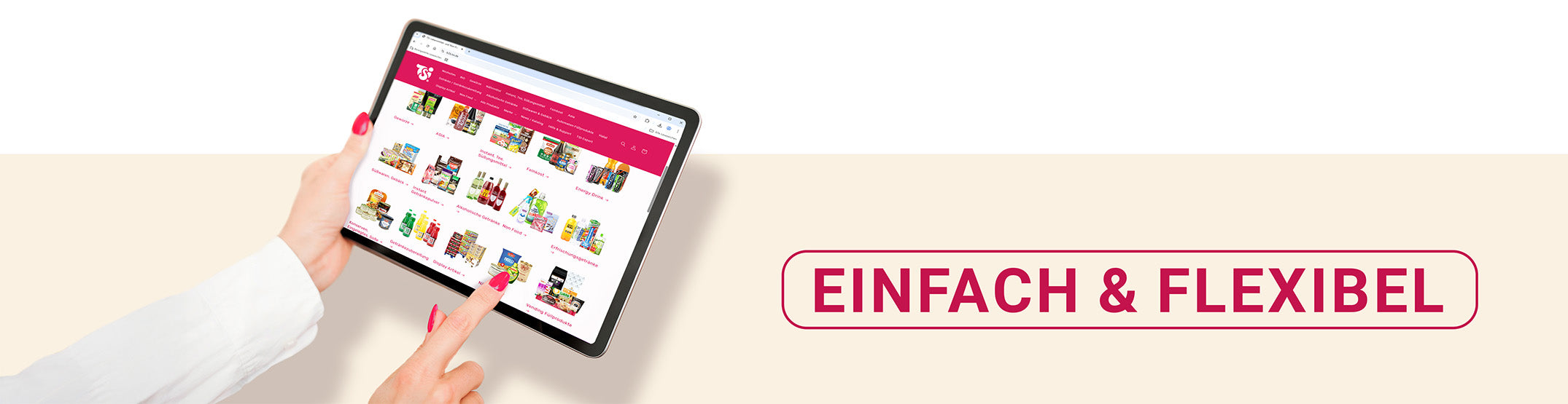 Tablet in der Hand, Einfach & Flexibel